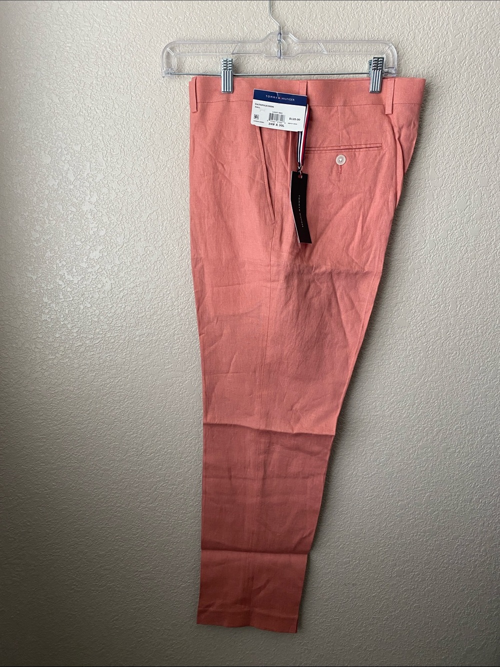 $125 Tommy Hilfiger Mens 100% Linen Dress Pants  Modern Fit - Picture 6 of 13